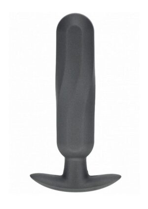 Ouch! Oblong Anal Plug Silicone - Gun Metal