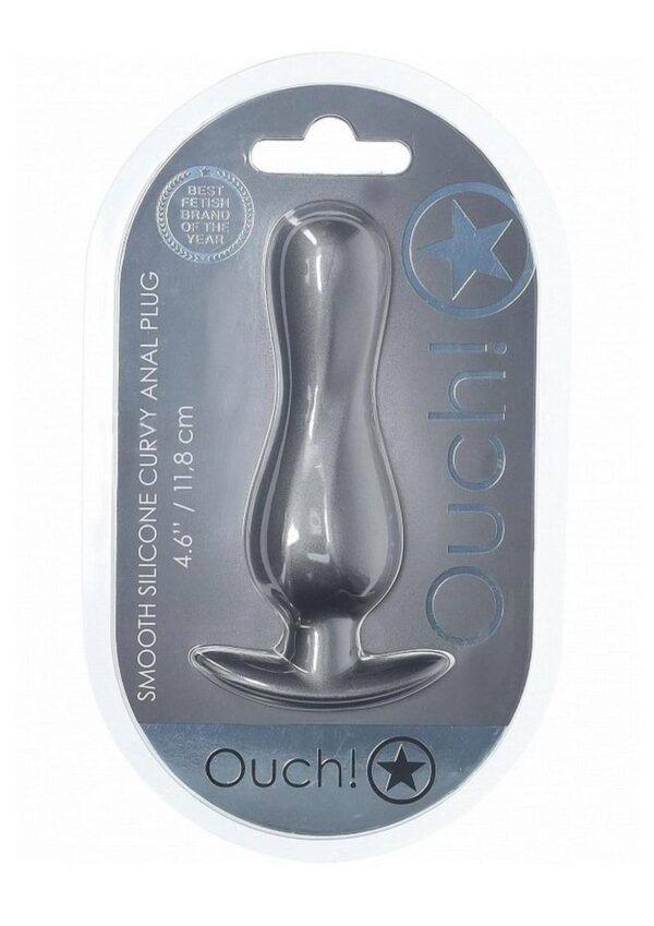 Ouch! Curvy Anal Plug Silicone - Gun Metal