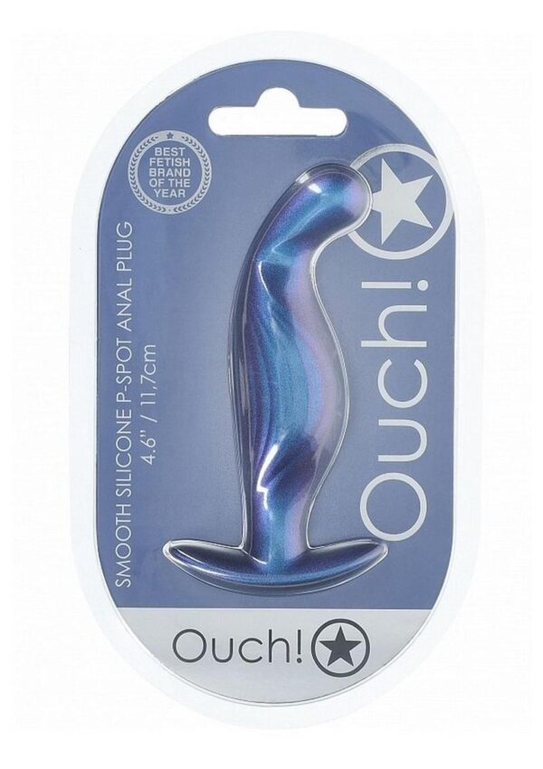 Ouch! P-Spot Anal Plug Silicone - Metallic Blue