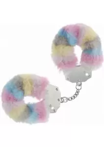 Ouch! Heavy-Duty Fluffy Handcuffs - Multicolor 2