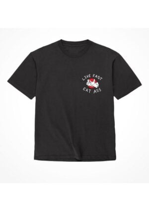 Assholes Live Forever Live Fast Eat Ass T-Shirt - Medium - Black (Bulk)