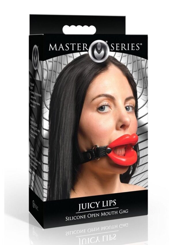 Juicy Lips Silicone Open Mouth Gag - Red