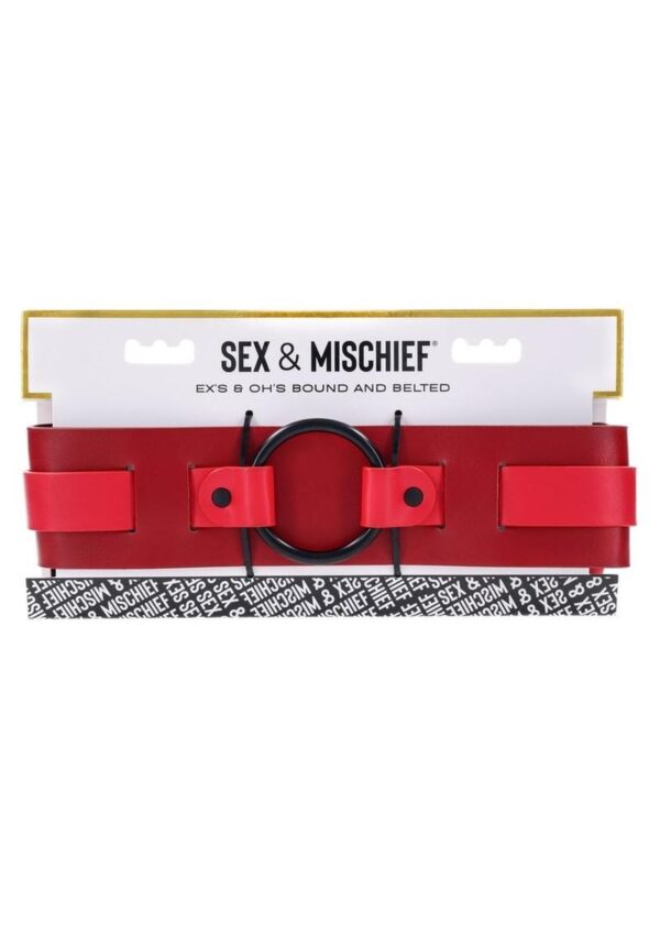 Sex and Mischief Ex`s andamp; Oh`s Bound and Belted - Red/Black