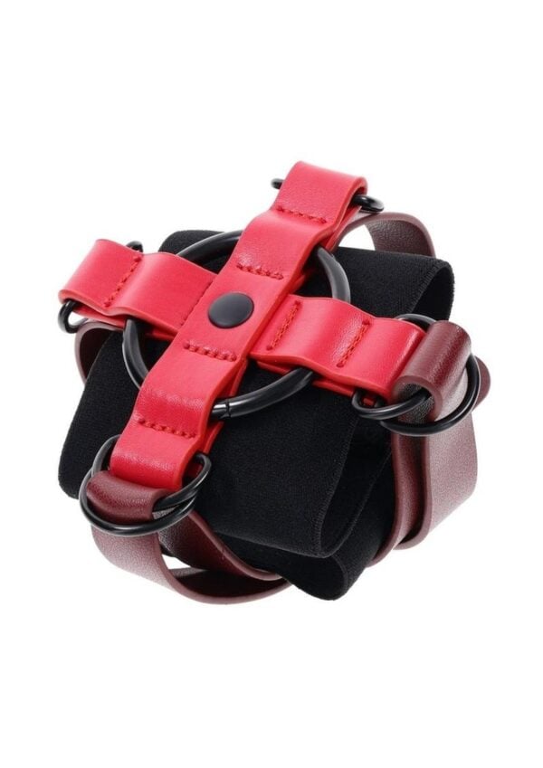 Sex and Mischief Ex`s andamp; Oh`s Cross Cuffs - Red/Black