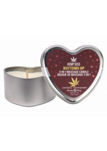 Hemp Seed 3-in-1 Valentines 2025 Massage Candle Bottom`s Up 4.7oz