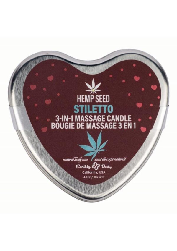 Hemp Seed 3-in-1 Valentines 2025 Massage Candle Stiletto 4.7oz