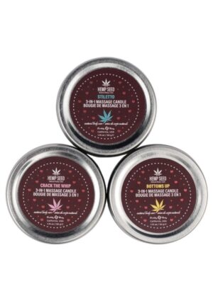 Earthly Body 2025 Hemp Seed 3 in 1 Valentine Candle Trio Bag 1.75oz