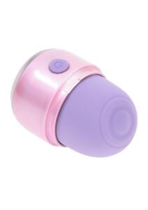 Vacation Vibes Tapping Rechargeable Silicone Discreet Vibrator - Pink/Black