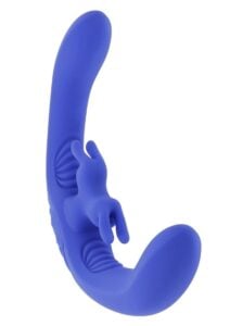 Lovebirds Rechargeable Silicone Dual Vibrator with Remote Control - Blue