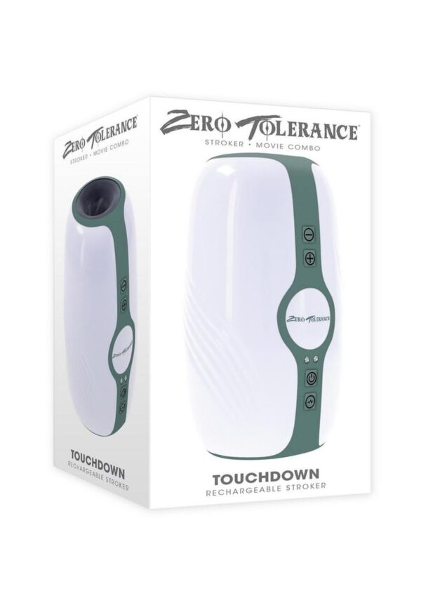 Zero Tolerance Touchdown Rechargeable Silicone Vibrating Tightening Stroker - White