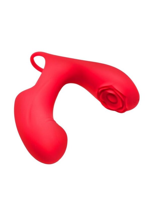 Bloomgasm Rose Touch Pulsing Rechargeable Silicone Finger Vibrator - Red