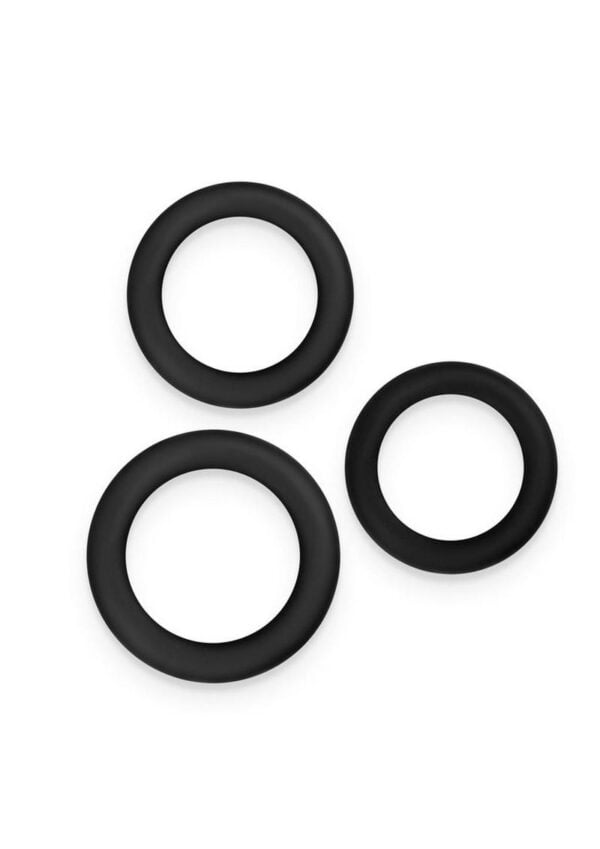 Renegade Slim Silicone Rings (3pc Set) - Black