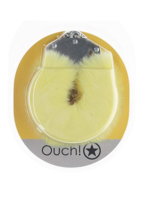 Ouch! Heavy-duty Fluffy Handcuffs - Yellow