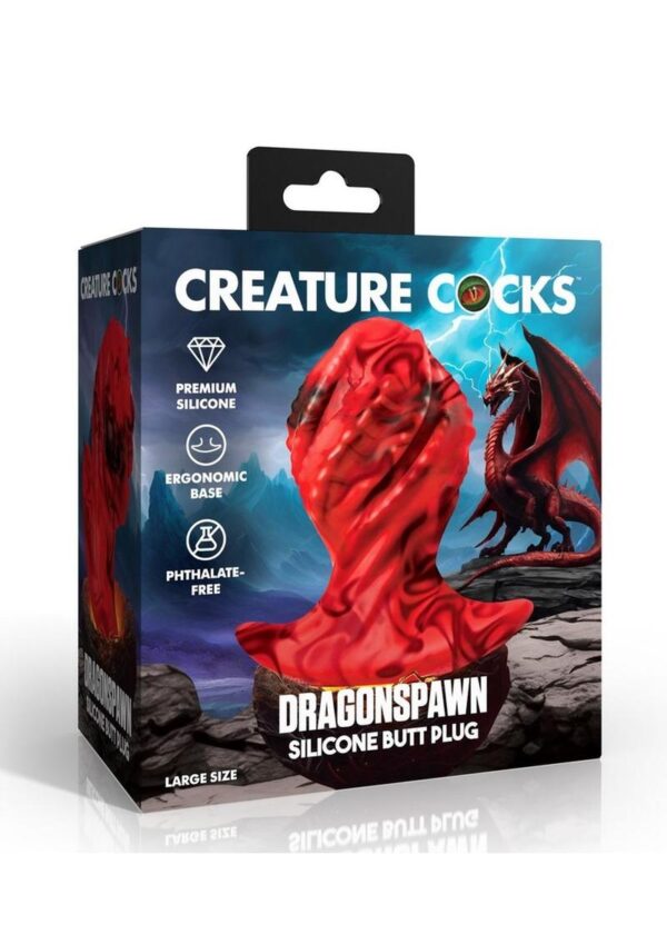 Creature Cocks Dragonspawn Silicone Butt Plug - Large - Red