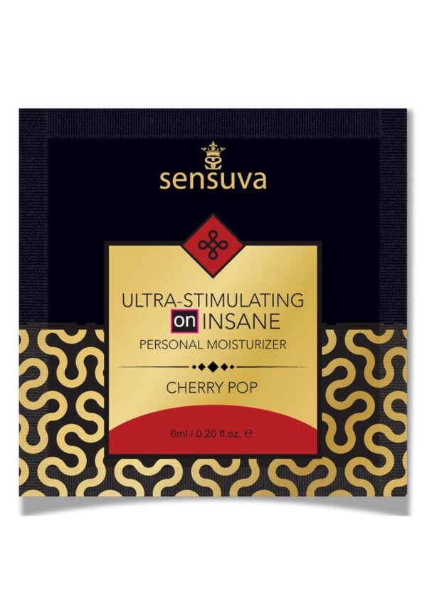 Sensuva Ultra Stimulating On Insane Cherry Pop Flavored Hybrid Lubricant .2oz