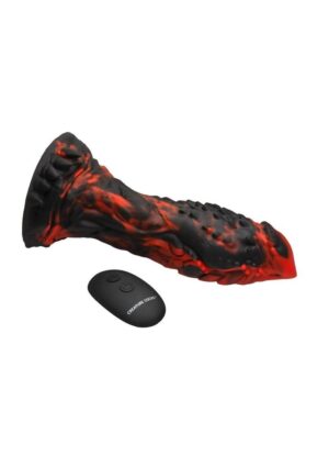 Creature Cocks Inferno Cock Vibrating Silicone Dildo - Red/Black