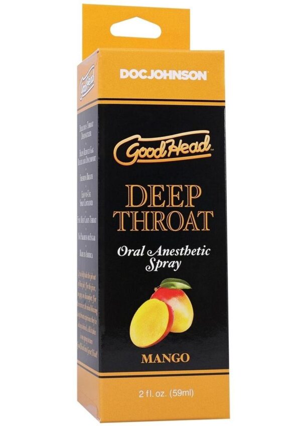 GoodHead Deep Throat Oral Anesthetic Spray - Mango 2oz