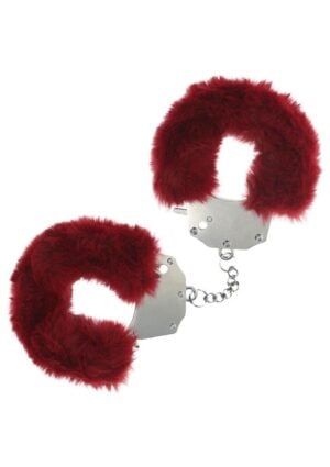 Ouch! Heavy-duty Fluffy Handcuffs - Burgundy