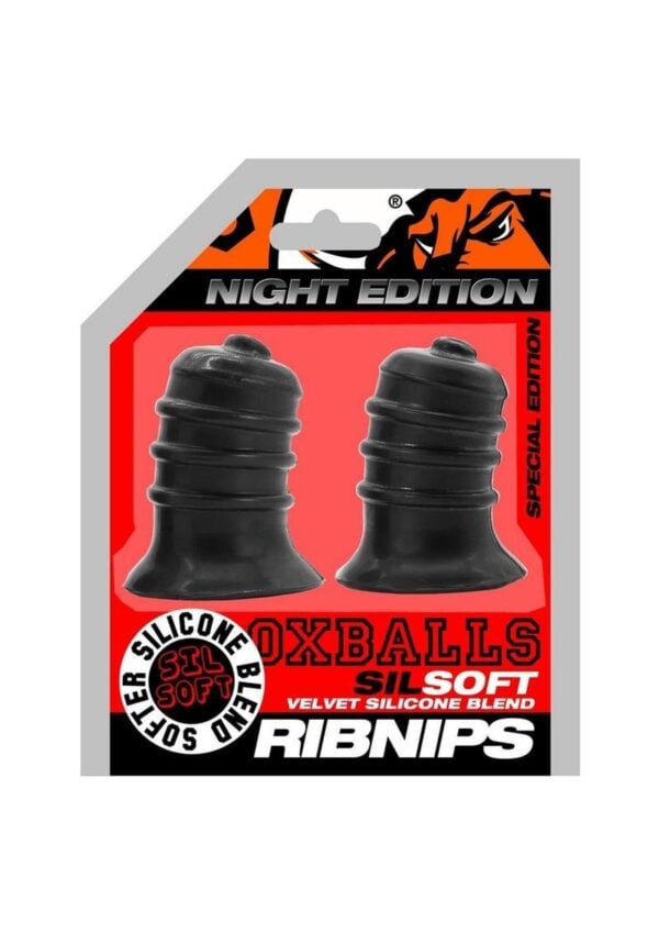 Ribnips Curved Wide Base Nip-Suckers Night Edition - Black