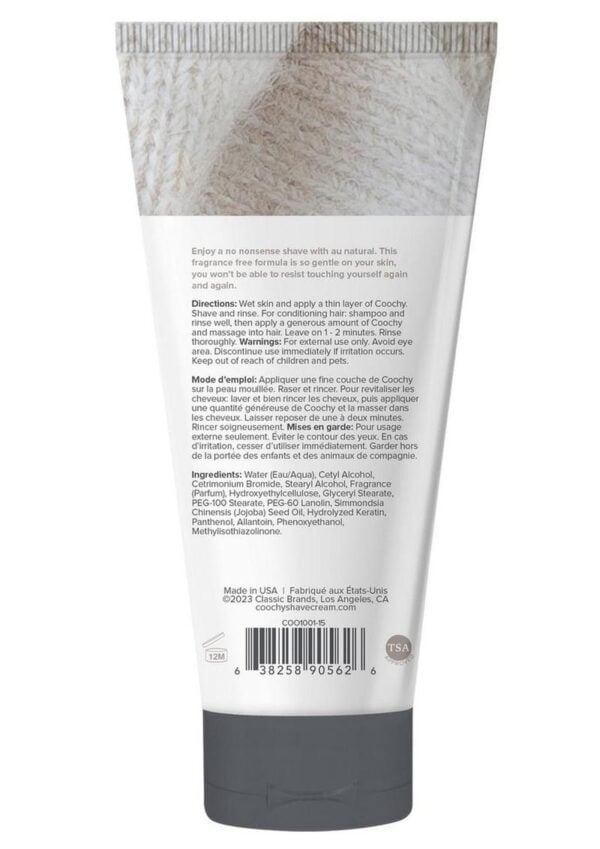 Coochy Shave Cream Au Natural .5oz Sampler Tube