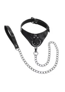 Velvet Noir Collar and Leash - Black