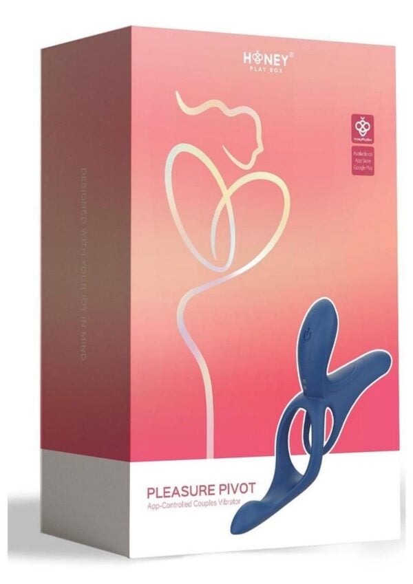 Pleasure Pivot App Control Rechargeable Silicone Couples Vibrator - Blue