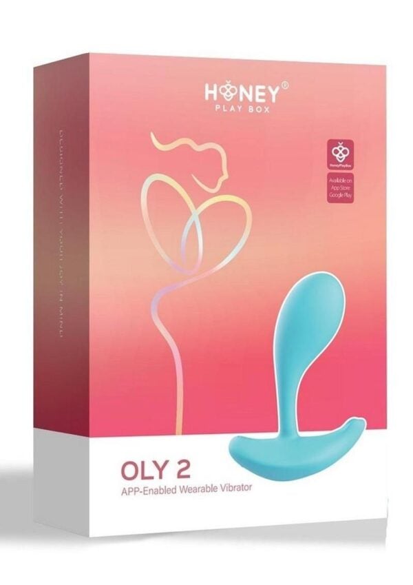 Oly 2 Pressure Sensing App enabled Wearable Rechargeable Silicone Clit and G Spot Vibrator - Light Blue