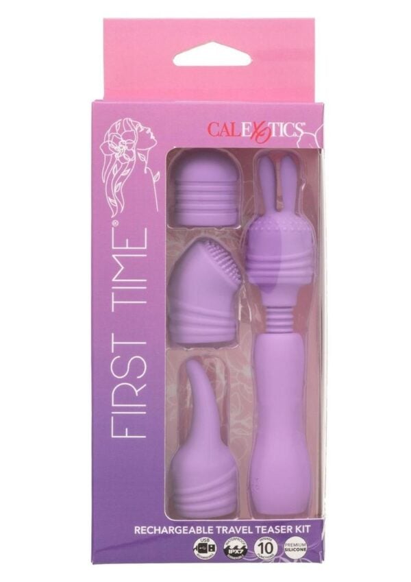 First Time Rechargeable Silicone Travel Teaser Kit - Purple