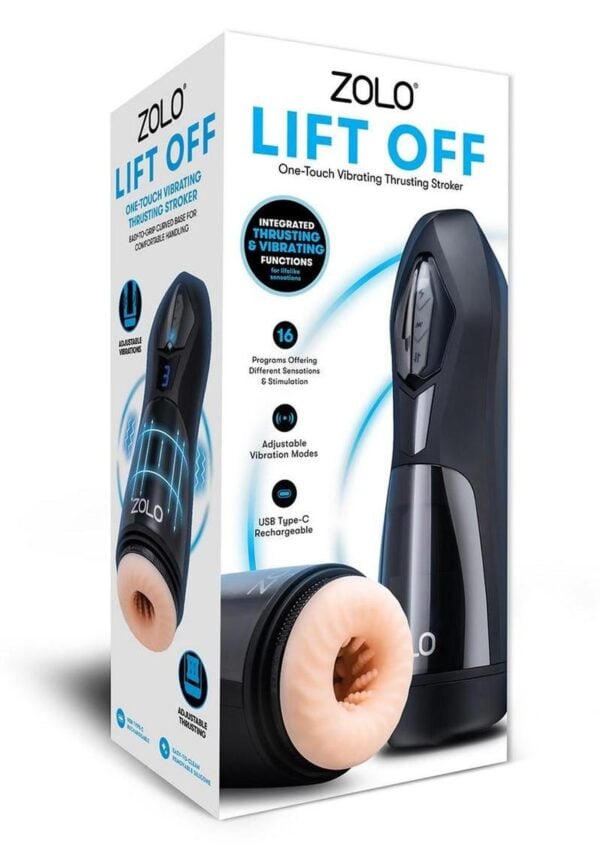 Zolo Lift Off Rechargeable Stroker - Black