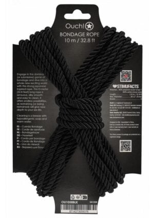 Ouch Bondage Rope 10 Meter Nylon - Black