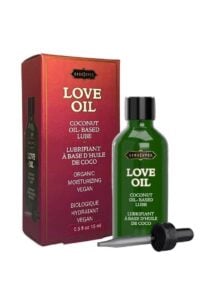 Love Oil Coconut Based Lubricant .50oz Mini Bottle with Dropper