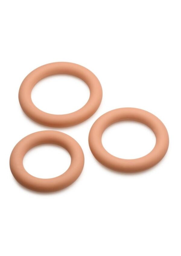 JOCK Discrete Silicone Cock Ring Set - Caramel