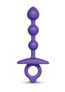 B-Vibe Butties Zip Silicone Anal Beads - Purple