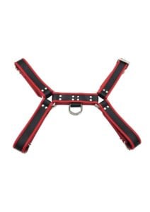 Rouge PVC OT H Front Harness - Large/XLarge - Black/Red