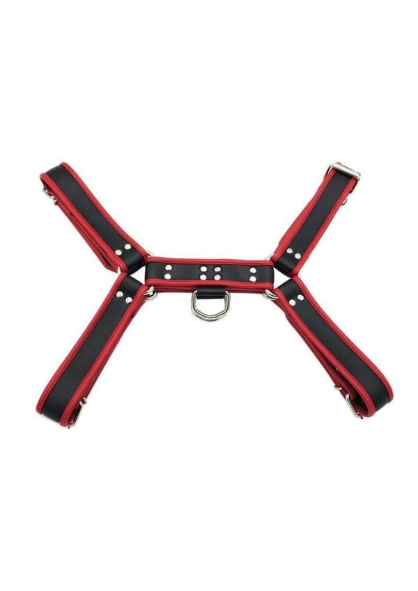 Rouge PVC OT H Front Harness - Large/XLarge - Black/Red
