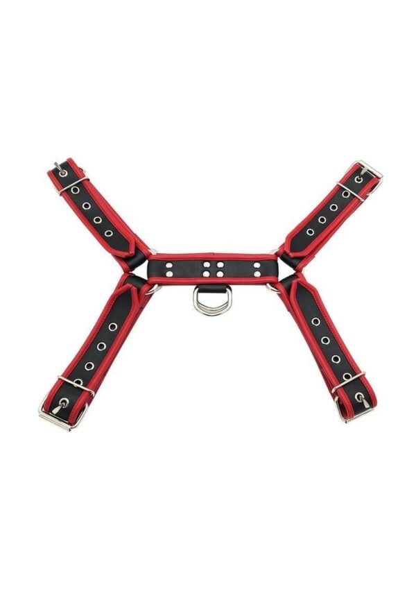 Rouge PVC OT H Front Harness - Small/Medium - Black/Red