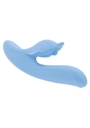 Playboy In Bloom Rechargeable Silicone Heating Rabbit Vibrator - Blue