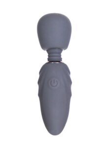 M`Lady Rechargeable Silicone Tiny Vibrating Wand - Grey