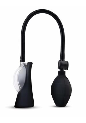 Size Up Rechargeable Vibrating Petite Pussy Pump - Black/Clear