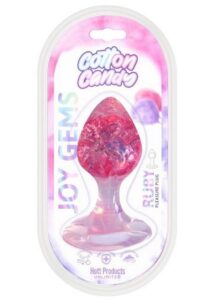 Cotton Candy Joy Gems Silicone Pleasure Anal Plug - Ruby Red