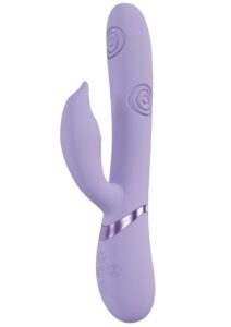 VIVE Pallina Rechargeable Silicone Triple Motor G-Spot VIbrating and Tapping Beads Clit Stimulator - Lavender