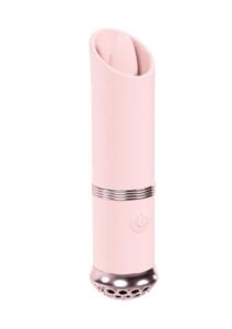 LoveLine Luxe Silicone Rechargeable 10 Function Mini Lipstick Vibrator - Pink