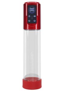 Pumped MegaLift 6 Function Automatic Rechargeable Penis Pump - Metallic Red
