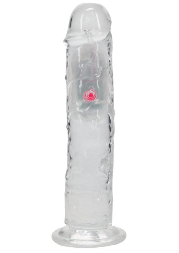 RealRock Rechargeable Dildo with Remote Control 8in - Clear