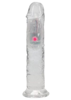 RealRock Rechargeable Dildo with Remote Control 7in - Clear