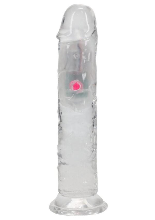 RealRock Rechargeable Dildo with Remote Control 7in - Clear