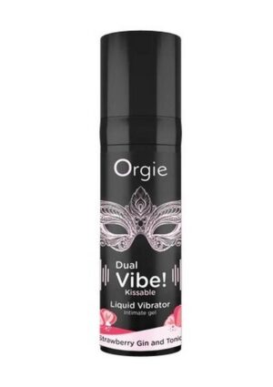 Orgie Dual Vibe Kissable Liquid Vibrator Gel - Strawberry Gin and Tonic