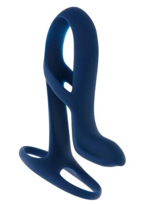 Zero Tolerance big Time Rechargeable Silicone Vibrating Penis Extension - Blue