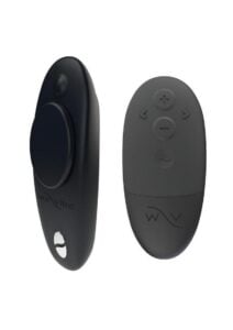 We-Vibe Moxie+ Wearable Rechargeable Silicone Panty Vibe Clitoral Stimulator with Remote Control - Satin Black