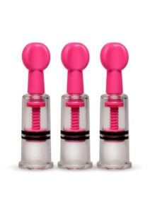 Size Matters MAXtwist Clit and Nipple Triple Sucker Set - Pink